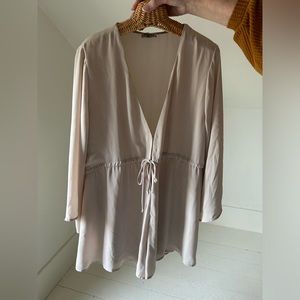 Show me your mumu champagne colored romper